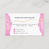 Elegant Blush Pink and Gold Glitter Loyalty Card (Achterkant)