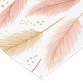 Elegant Blush Pink and Gold Glitter Pampas Grass Korte Tafelloper (Hoek)
