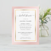 Elegant Blush Pink and Gold Vrijgezellenfeest Kaart (Staand voorkant)