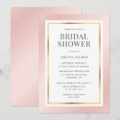 Elegant Blush Pink and Gold Vrijgezellenfeest Kaart (Voorkant / Achterkant)