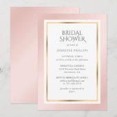 Elegant Blush Pink and Gold Vrijgezellenfeest Kaart (Voorkant / Achterkant)