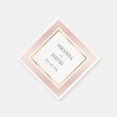 Elegant Blush Pink and Gold Wedding Servet (Hoek)