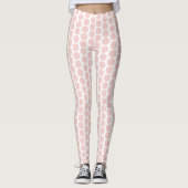 Elegant Blush Pink and White Colors Sjabloon Leggings (Voorkant)