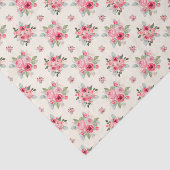 Elegant Blush Pink and White Rose Floral Pattern Tissuepapier (Detail)