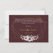 Elegant Blush Pink Anemone Floral Geometrische Lij Bedankkaart (Achterkant)