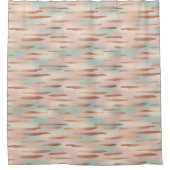 Elegant Blush Pink, Aqua & Gold Seamless Pattern Douchegordijn (Voorkant)