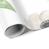 Elegant Blush Pink Bloemen Waterverf Cadeaupapier (Rol Hoek)