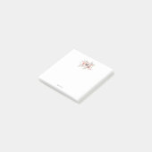 Elegant Blush Pink Bloemmonogram Post-it® Notes (Schuin)