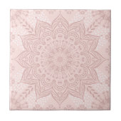 Elegant Blush Pink Boho Mandala Tegeltje (Voorkant)