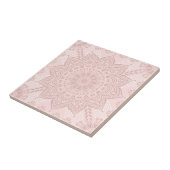 Elegant Blush Pink Boho Mandala Tegeltje (Zijkant)