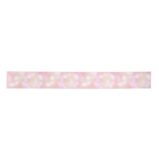 Elegant Blush Pink Bokeh Dank u Satin Ribbon Satijnen Lint (Voorkant)