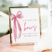 Elegant Blush Pink Bow raden hoeveel bogen spel Poster