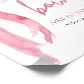 Elegant Blush Pink Bow raden hoeveel bogen spel Poster (Hoek)