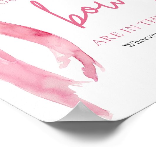 Elegant Blush Pink Bow raden hoeveel bogen spel Poster (Hoek)