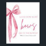 Elegant Blush Pink Bow raden hoeveel bogen spel Poster<br><div class="desc">De Elegant Blush Pink Bow Guess How Many Bows spel is een heerlijke en interactieve activiteit voor elk evenement of viering. In dit spel worden gasten uitgenodigd om het aantal bogen in een decoratieve pot of container te raden. Met zijn elegante blush roze strik ontwerp, dit spel voegt een vleugje...</div>