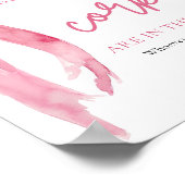 Elegant Blush Pink Bow raden hoeveel kurken spel Poster (Hoek)