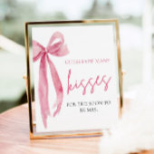 Elegant Blush Pink Bow raden hoeveel kussen spel Poster