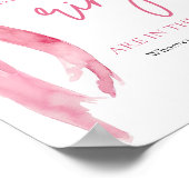 Elegant Blush Pink Bow raden hoeveel ringen spel Poster (Hoek)