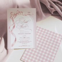 Elegant Blush Pink Bow Ribbon Vrijgezellenfeest