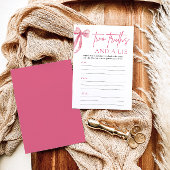 Elegant Blush Pink Bow Twee waarheden en een leuge Kaart