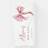 Elegant Blush Pink Bow Vrijgezellenfeest Spandoek (Verticaal)