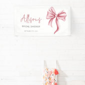 Elegant Blush Pink Bow Vrijgezellenfeest Spandoek (Insitu)