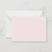 Elegant Blush Pink Bow Watercolor Monogram Notitiekaartje (Achterkant)