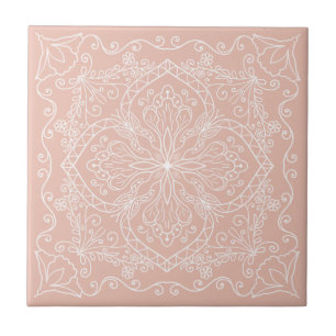 Elegant Blush Pink Butterfly Decoratief Tegeltje