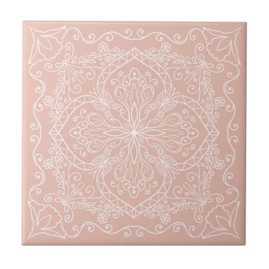 Elegant Blush Pink Butterfly Decoratief Tegeltje (Voorkant)