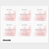 Elegant Blush Pink Candle Jar Packaging Vierkante Sticker (Vel)