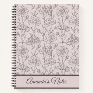 Elegant Blush Pink Carnatitude Journal Notitieboek