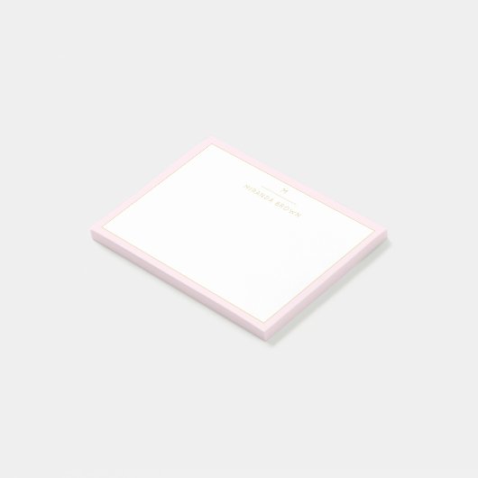 Elegant Blush Pink Classy Chic Post-it® notes (Schuin)