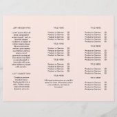 Elegant Blush Pink Company Logo Trifold Brochure (Achterkant)