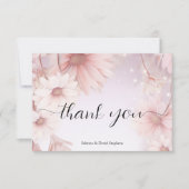 Elegant Blush Pink Daisy dank u Bedankkaart (Voorkant)