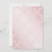 Elegant Blush Pink Damask Ganesha Indian Wedding Kaart (Achterkant)