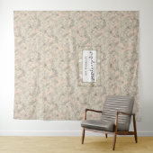  Elegant Blush Pink Damask Weduwfoto Wandkleed (In Situ (horizontaal))
