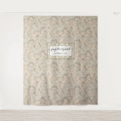  Elegant Blush Pink Damask Weduwfoto Wandkleed (Voorkant)
