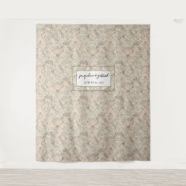  Elegant Blush Pink Damask Weduwfoto Wandkleed