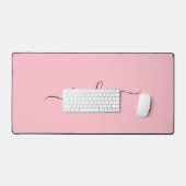 Elegant Blush Pink Desk Mat Featuring Your Name (Keyboard & Muis)