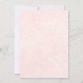 Elegant Blush Pink die het Roos virtuele bruiloft  Kaart (Achterkant)