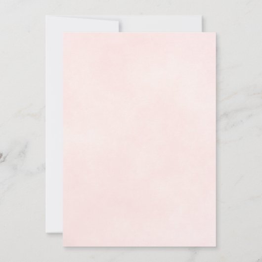 Elegant Blush Pink die het Roos virtuele bruiloft Kaart (Achterkant)