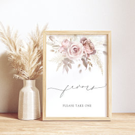 Elegant Blush Pink Dusty Roos Favorieten Neem een  Poster
