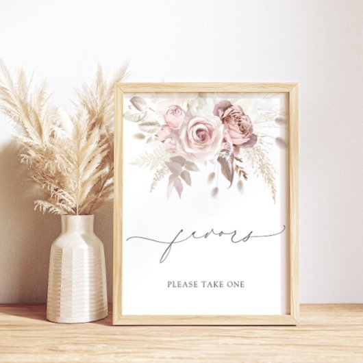 Elegant Blush Pink Dusty Roos Favorieten Neem een  Poster