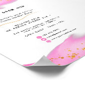 Elegant Blush Pink en Gold Glitter Poster (Hoek)