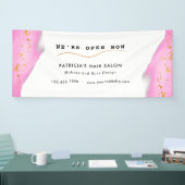 Elegant Blush Pink en Gold Glitter Spandoek (Beurs)