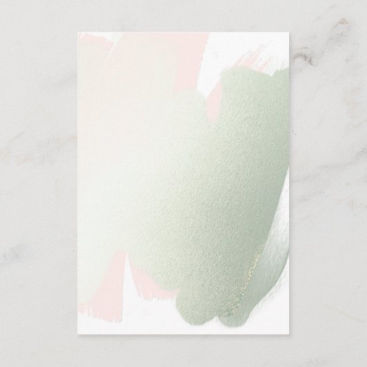 Elegant Blush Pink en Sage RSVP Online, QR-code Informatiekaartje (Achterkant)