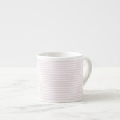Elegant Blush Pink en White Stripes Espresso Kop (Voorkant rechts)