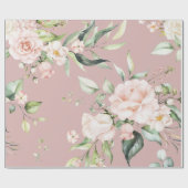 Elegant Blush Pink Eucalyptus Greenery Mauve Cadeaupapier (Vlak)