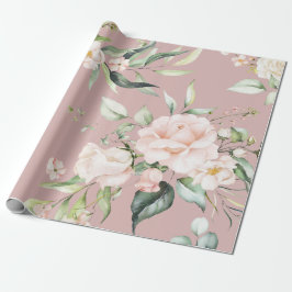 Elegant Blush Pink Eucalyptus Greenery Mauve Cadeaupapier