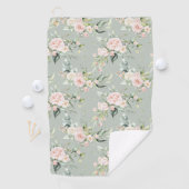 Elegant Blush Pink Eucalyptus Sage Golfhanddoek (Insitu)